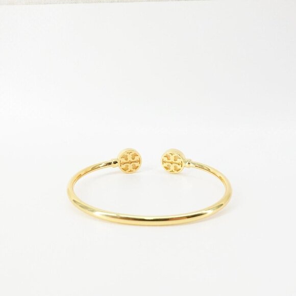 Tory Burch Kira Mother of Pearl Logo Cuff Bracelet Ivory OS - Picture 10 of 16